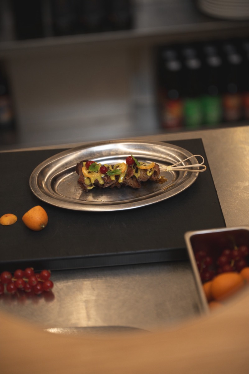 Brocheta de presa ibérica madurada